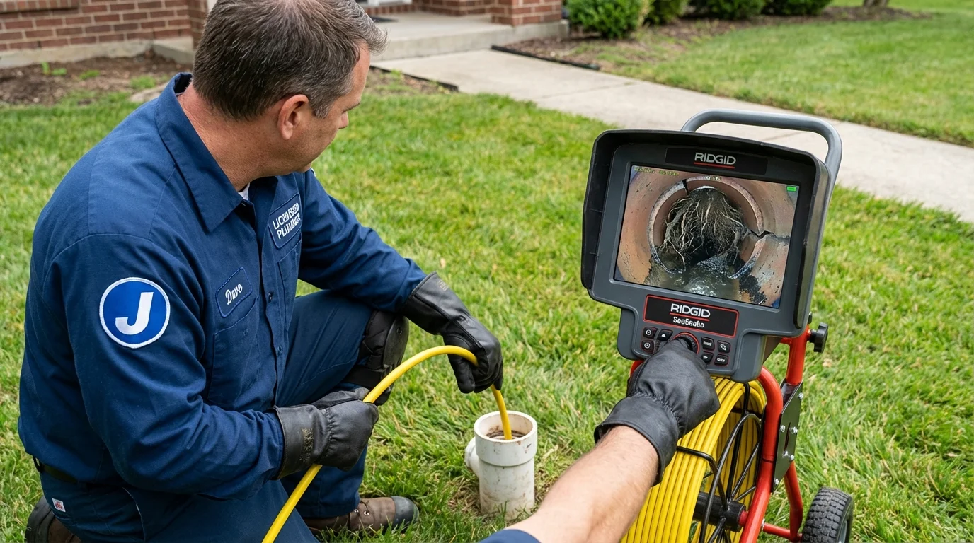 Sewer camera inspection being performed by Johns Plumbing LLC in Benkelman